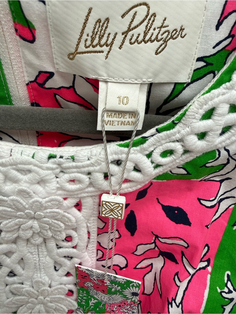 Lilly Pulitzer Pink, Green & White Floral Sleeveless Maxi Dress Never worn. - Picture 3 of 7